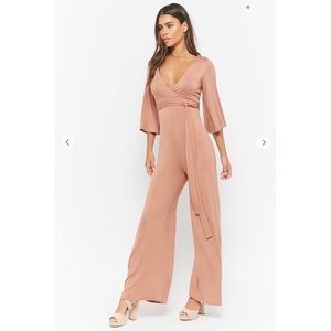 Forever 21 full length Romper Jumpsuit v-neck M